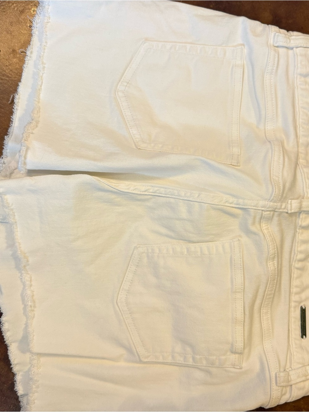 Carve Designs White Frayed Hem Denim Shorts